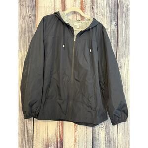 Susan Graver Water Resistant Windbreaker  Navy Medium
